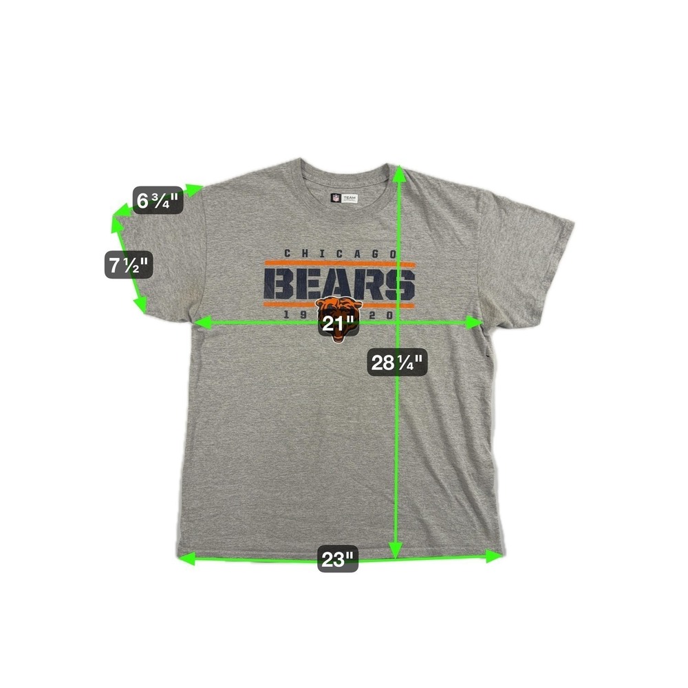 Chicago Bears Shirt Mens Aprox Large Gray NFL Football Graphic Tee Team Apparel - Picture 3 of 7